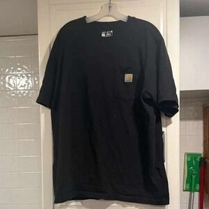 Carhartt Black Short Sleeve Pocket T Shirt Men's Large Workwear Casual